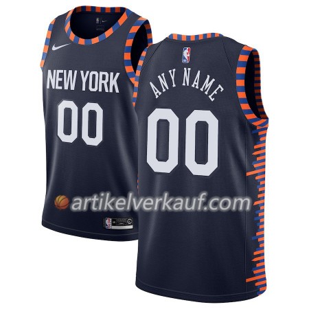 NBA New York Knicks Trikot 2018-19 Nike City Edition Navy Personalisierung Swingman - Herren